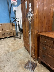 Silver floor lamp base