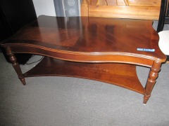 Inlayed Curved Coffee Table