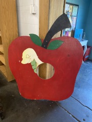 Handmade Wood Apple Photo Stand