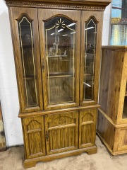 Cottage Core China Cabinet (Missing Shelf Inserts)
