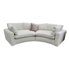 Arhaus Cream Curved Sofa