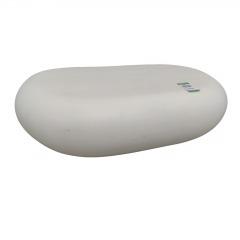 Modern White Outdoor Resin Kidney Shaped Coffee Table