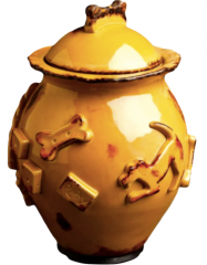 Carmel Ceramic Dog treat Jar