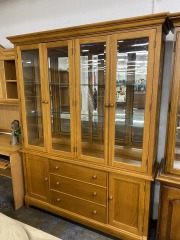 Thomasville Light Wood Modern China Cabinet