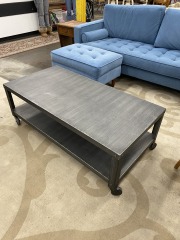 Industrial Rolling Coffee Table
