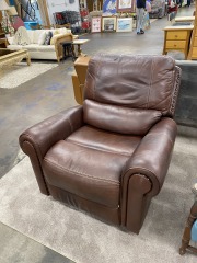 Nice Brown Pleather Recliner