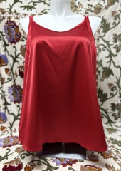 3 New LuLaRoe Daniella Black, Red & Silver Satin Tank Top Set