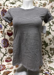 New LuLaRoe Short Sleeve Shirt size XS Black & Gray Striped