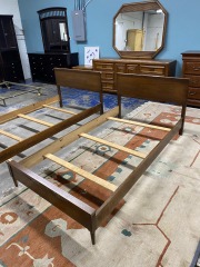 Vintage Dainty MCM Wood Twin Bed-frame (Each)