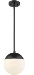 Matte Black Globe Pendant Light Fixture