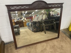 Vintage Darkwood Embellished Mirror (45x36)