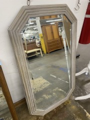 Vintage Silver Bamboo Motif Mirror (49 x 28)