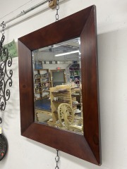 Modern Wood Frame Mirror (24 x 28)