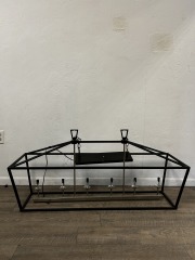 6 Light Black Farmhouse Kitchen Island Fixture