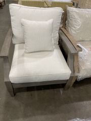 Courture Martinique Coastal White Outdoor Chair