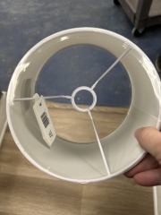 Small white lamp shade with spider fitting