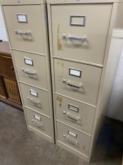 Beige HON Four Drawer Filing Cabinet (Each)