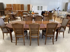 Tiger Maple Dining Set 8 chairs