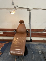 Lit Brown Pleather Chair