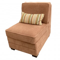 Coral Armless Side Chair W\/ Accent Pillow