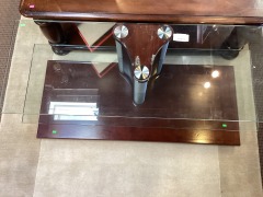 glass tv stand