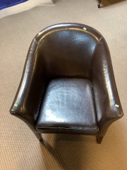Brown leather chair