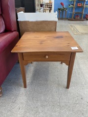 Maple One Drawer Side Table