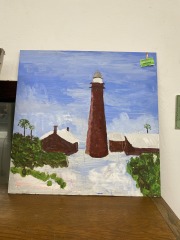 Inspiring Beach Lighthouse Painting
