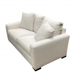 White Loveseat Locally are with 2 Pillows