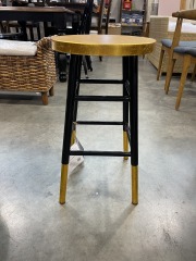 Black and Gold Stool
