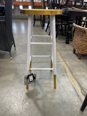 Gold and White Stool