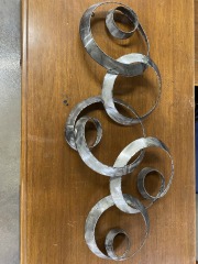 Funky Metal Spiral Wall Sculpture