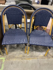 Navy Wicker Chair