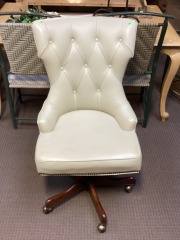 White Rolling Chair