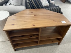 Wooden Corner Credenza