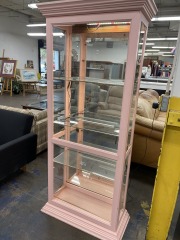 Pink Lit Display Cabinet