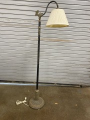 Vintage Ornamental Cast Iron Bridge Floor Lamp