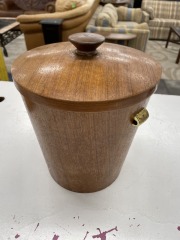 Vintage MCM Teak Ice Bucket (as-is)