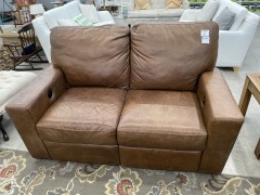 Leather Recliner Loveseat