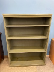 Green Painted Bookshelves