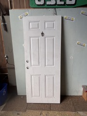 Wood Exterior Door With Peephole 30\