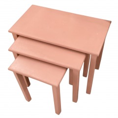 Pink 3 Nesting Side Tables