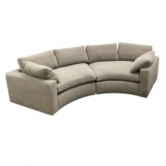Arhaus Taupe Curved Sofa