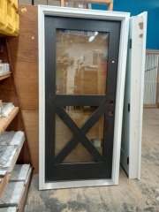 Exterior Door with Glass Panels