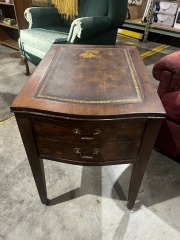 leather Top End Table      2892