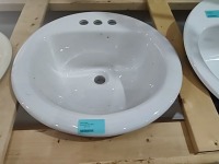 Oval White Porcelain Sink    2853