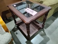 Glass Topped End Table          2811
