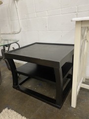 Black Curve Side Table