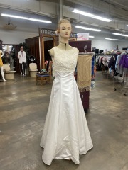 White Wedding Dress with Bow