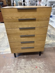 Feather Light Wood 6 Drawer Dresser